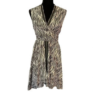 Allsaints Jayda Zebra Silk Mini Dress Size 8